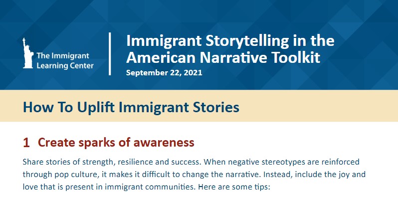 Immigrant Storytelling in the American Narrative Toolkit