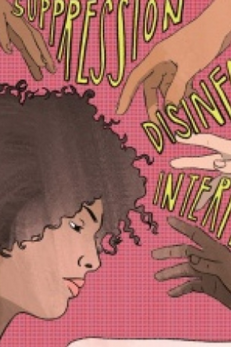 girl surrounded by disinformation