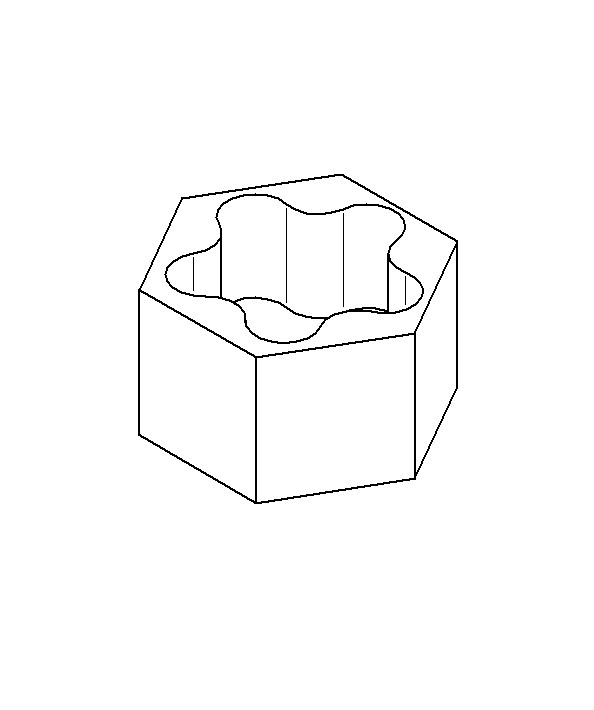 CNC Milling Machine Project Blueprint Female Pentagon Lobes blueprint
