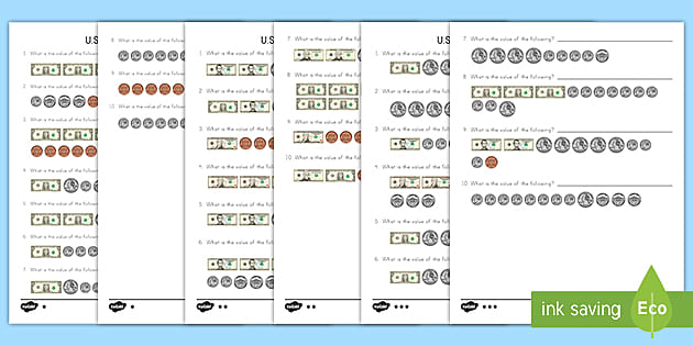 Counting Money: Bills and Coins Differentiated Activity