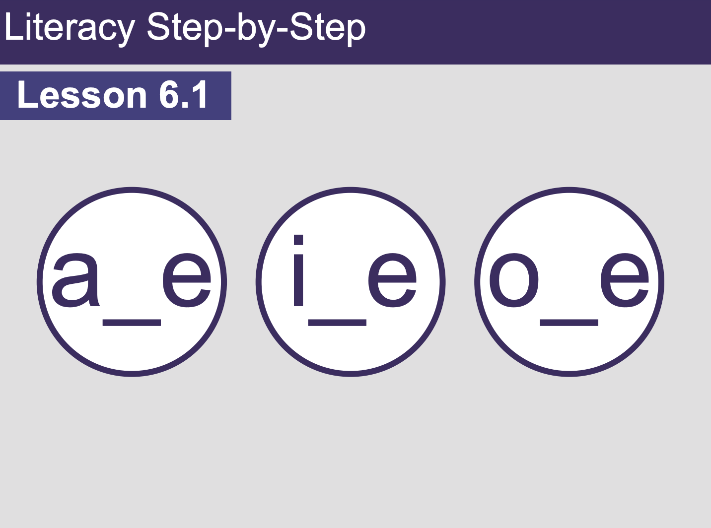 Foundational Literacy LS.6.1 - a_e, i_e, o_e