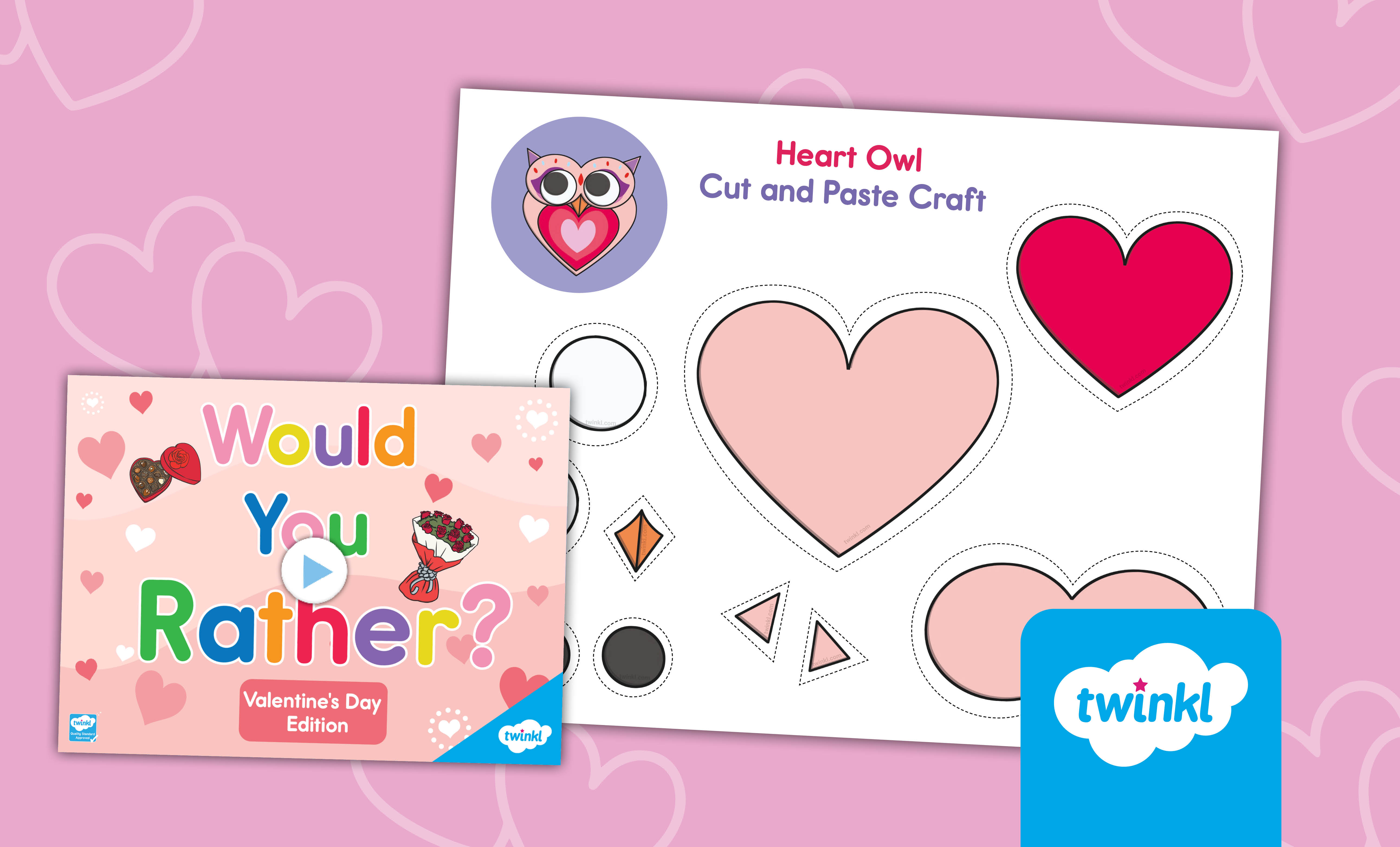 Valentines Powerpoint Game and Craft Lesson Pack