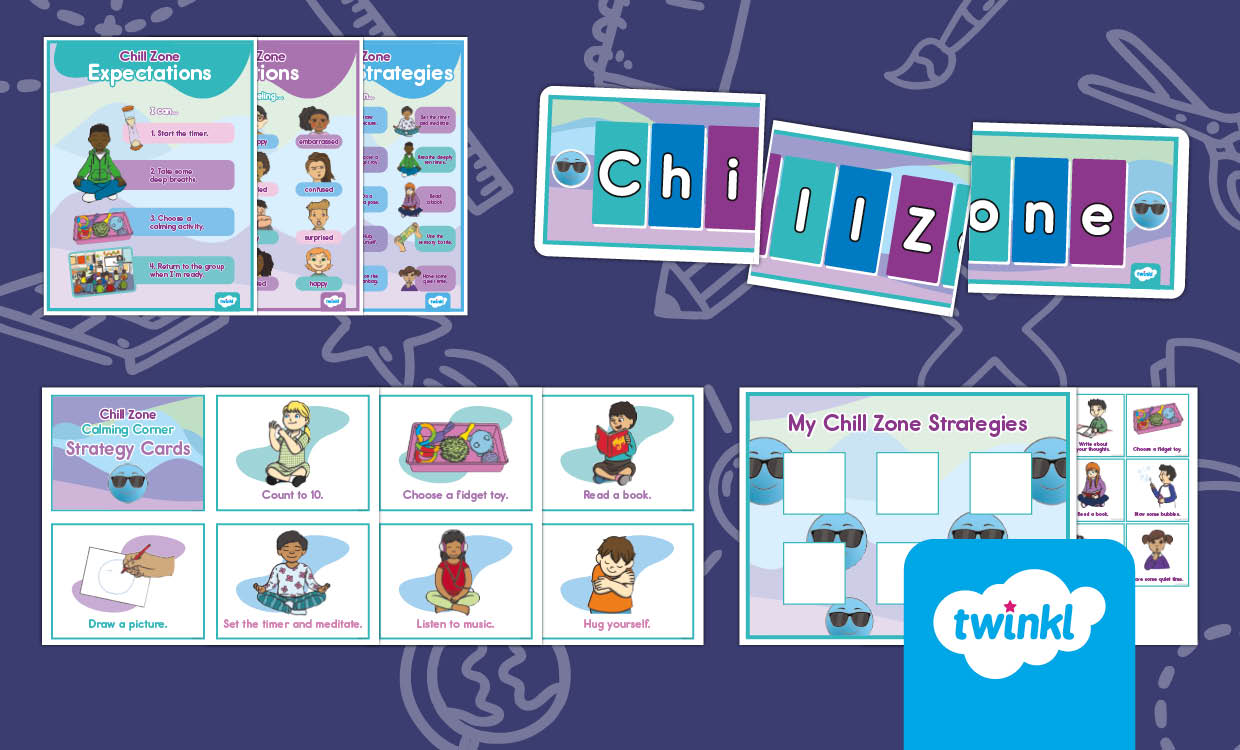  Chill Zone Calming Corner Bulletin Board Display Bundle 