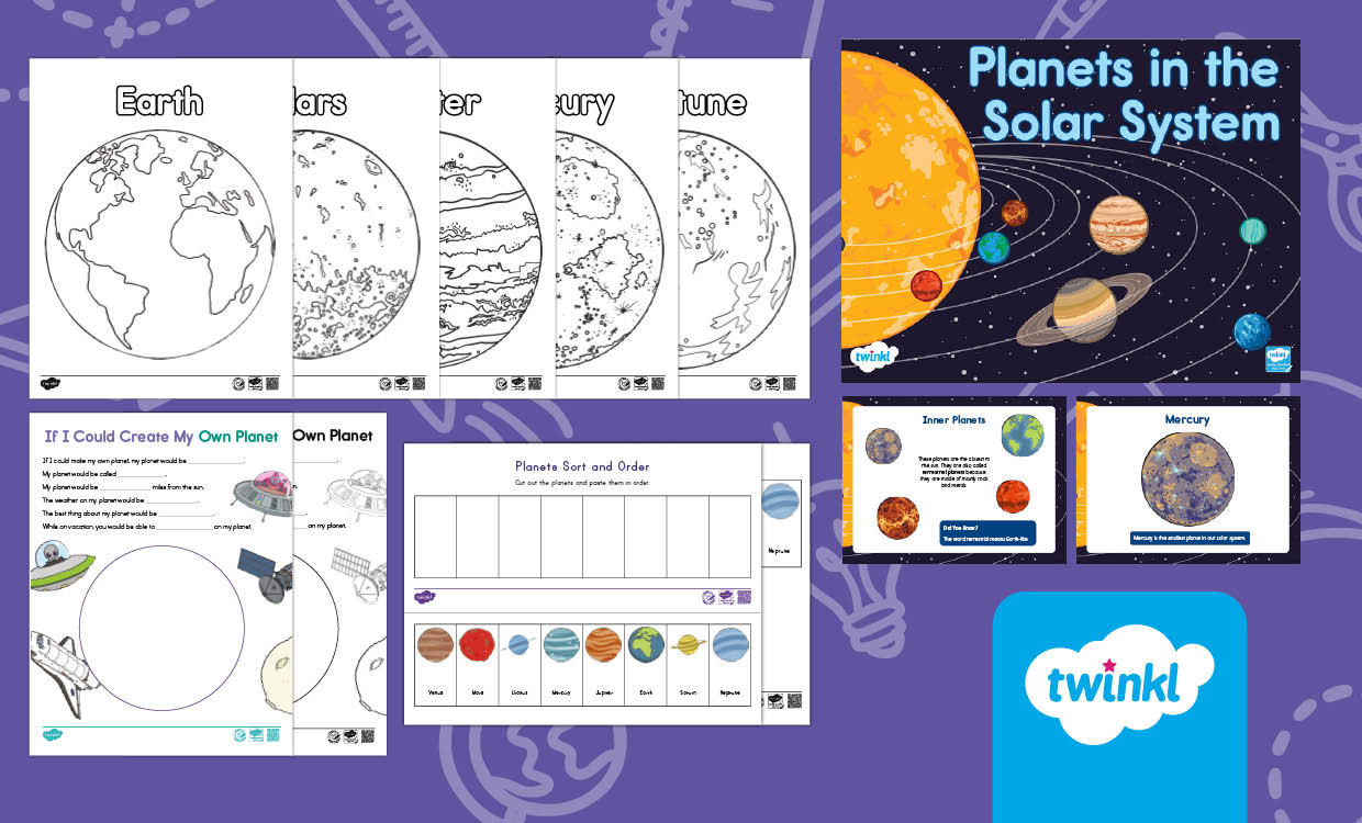 Planets of the Solar System | PowerPoint, Coloring Pages, Sorting & Creative Activities for K-2nd Grade