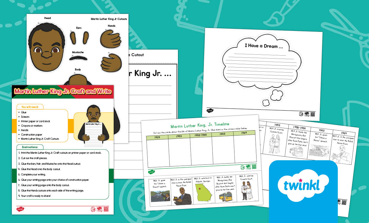 Martin Luther King Jr. Lesson Activity for K-2nd Grade