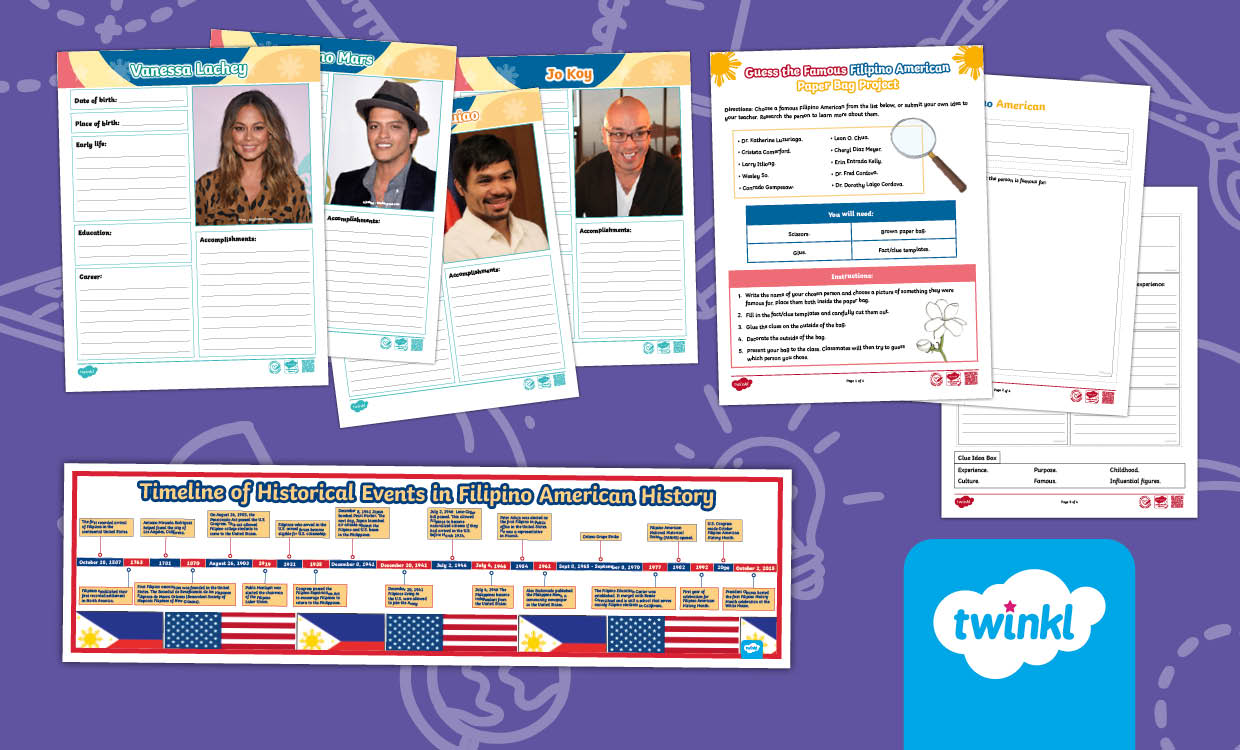 Filipino American History Month Lesson for 3rd-5th Grade