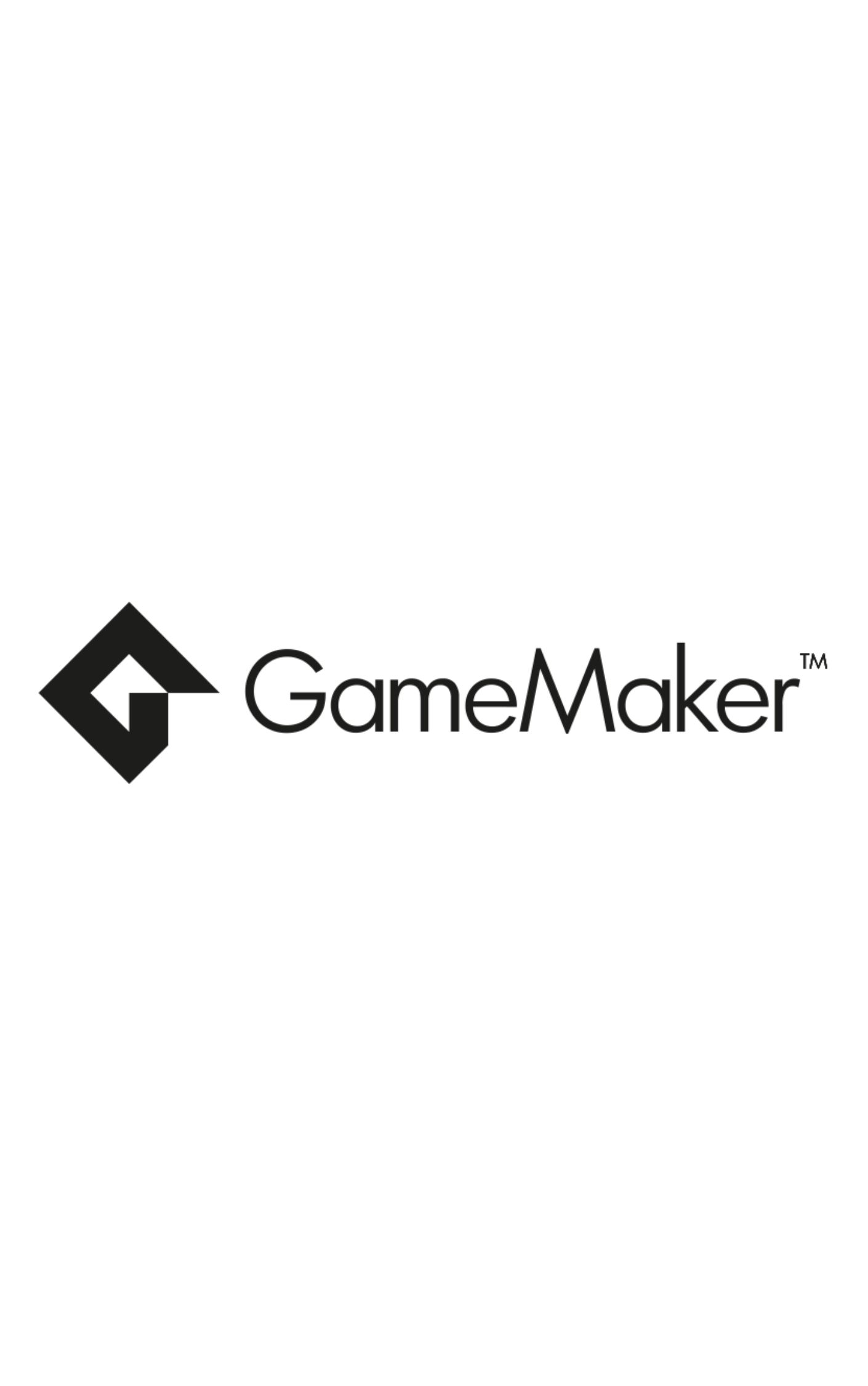 gamemaker logo with a white background
