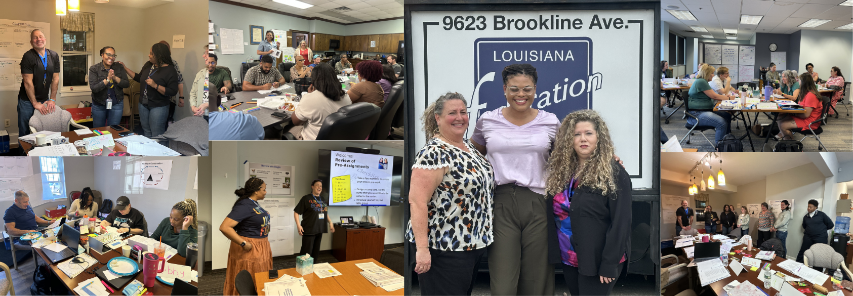 Collection of images from "Facilitating Equity-Based Professional Learning" trainings