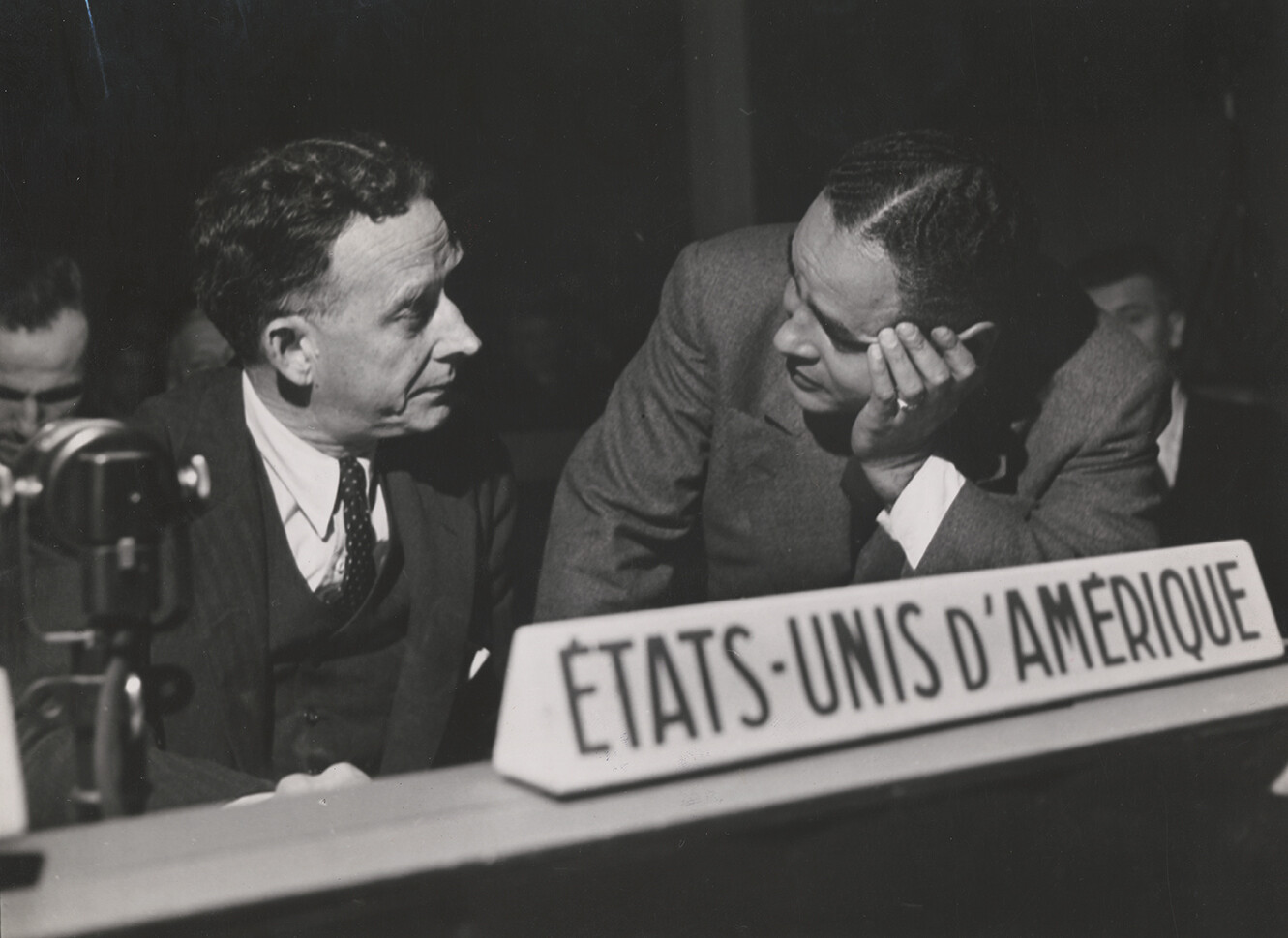 Bunche at the first session of the United Nations General Assembly, 1946. The Education of an Anti-Colonialist | The Harvard Kenneth C. Griffin Graduate School of Arts and Sciences.