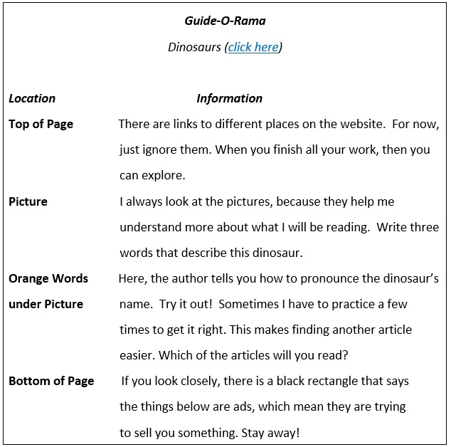 guide-o-rama example