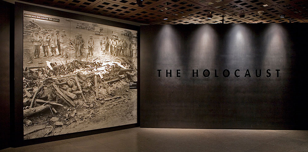 Permanent exhibit at the United states Holocaust Museum promoting holocaust remembrance