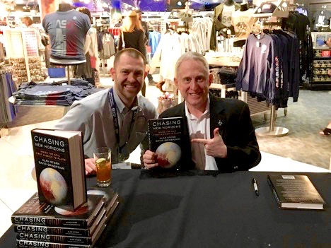Space science educator with author Dr. Alan Stern