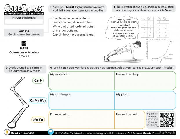 CoreAtlas Entry/Exit Ticket: Graph two numbers (5th grade)
