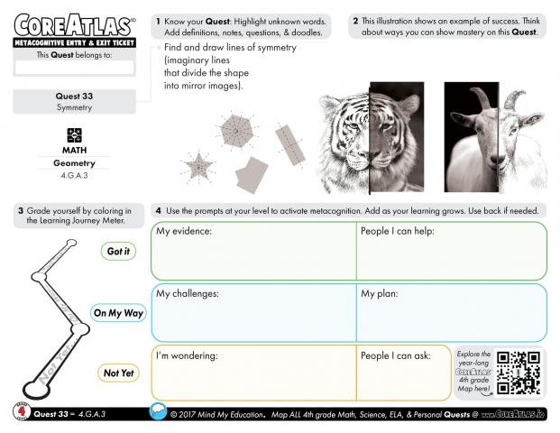 CoreAtlas Entry/Exit Ticket: Symmetry (4th grade)