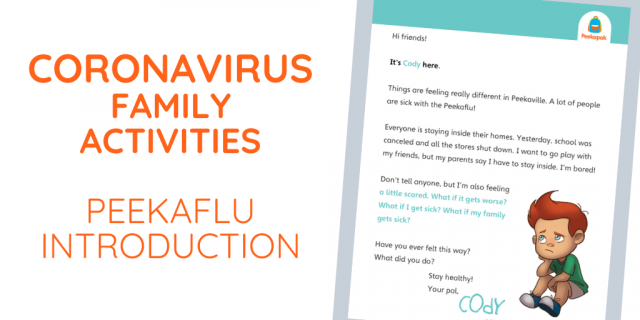 Coronavirus Lesson Plans – Introduction to Peekaville’s 'Peekaflu' + Espanol