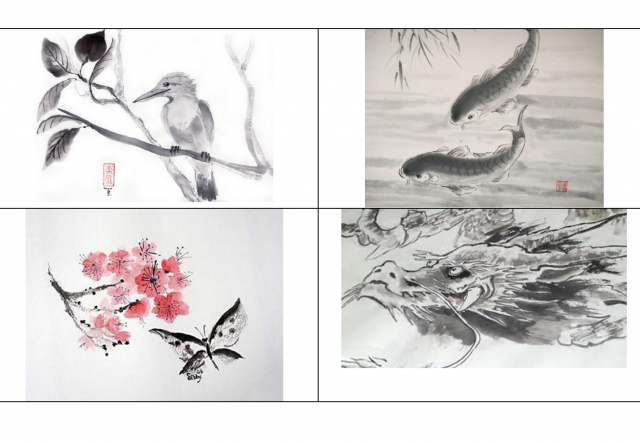Chinese New Year Sumi-e Painting