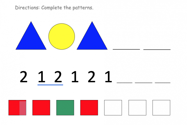 Shape Patterns Worksheets