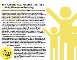 Bullying Prevention Resources for Parents