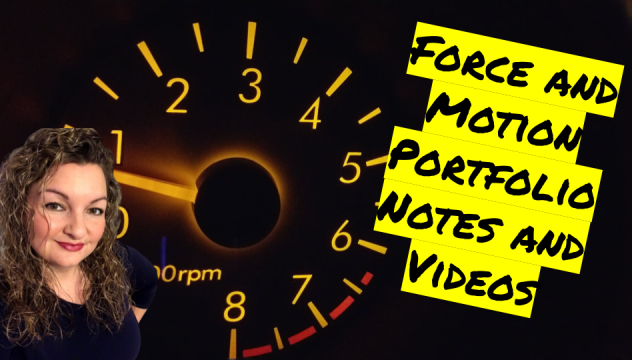 Force and Motion Unit Portfolio Guided Notes and Videos