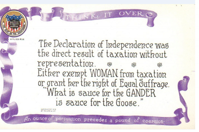 "Taxation Without Representation" Postcard